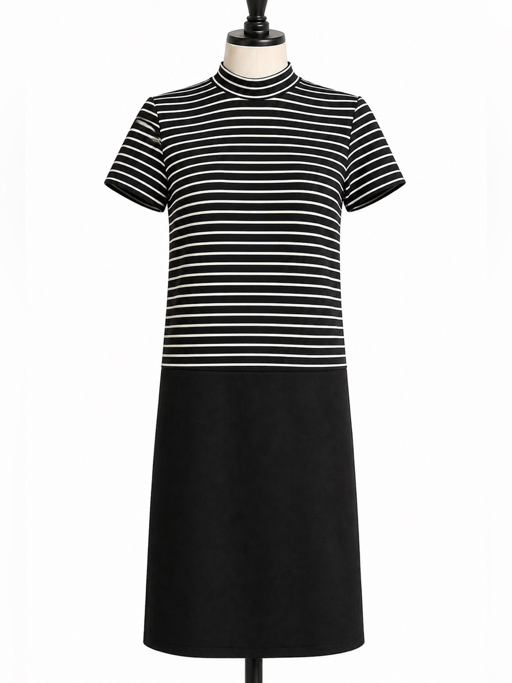 Vintage striped contrasty sheath dress. L